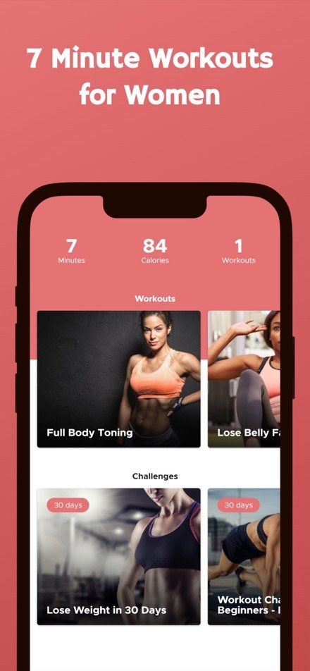 7 Minute Workout for Women App Store listing screenshot