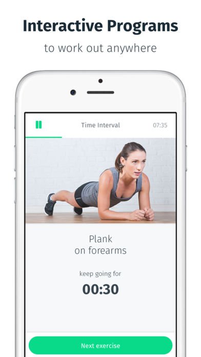 8fit interactive workout timer screenshot from its App Store listing