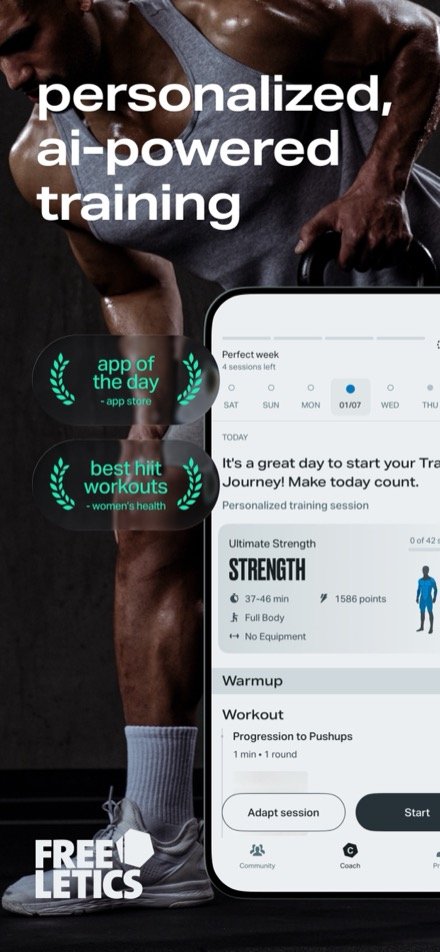 Freeletics App Store listing screenshot