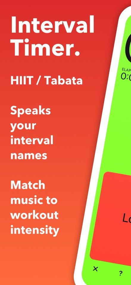 Seconds Interval Timer App Store listing screenshot